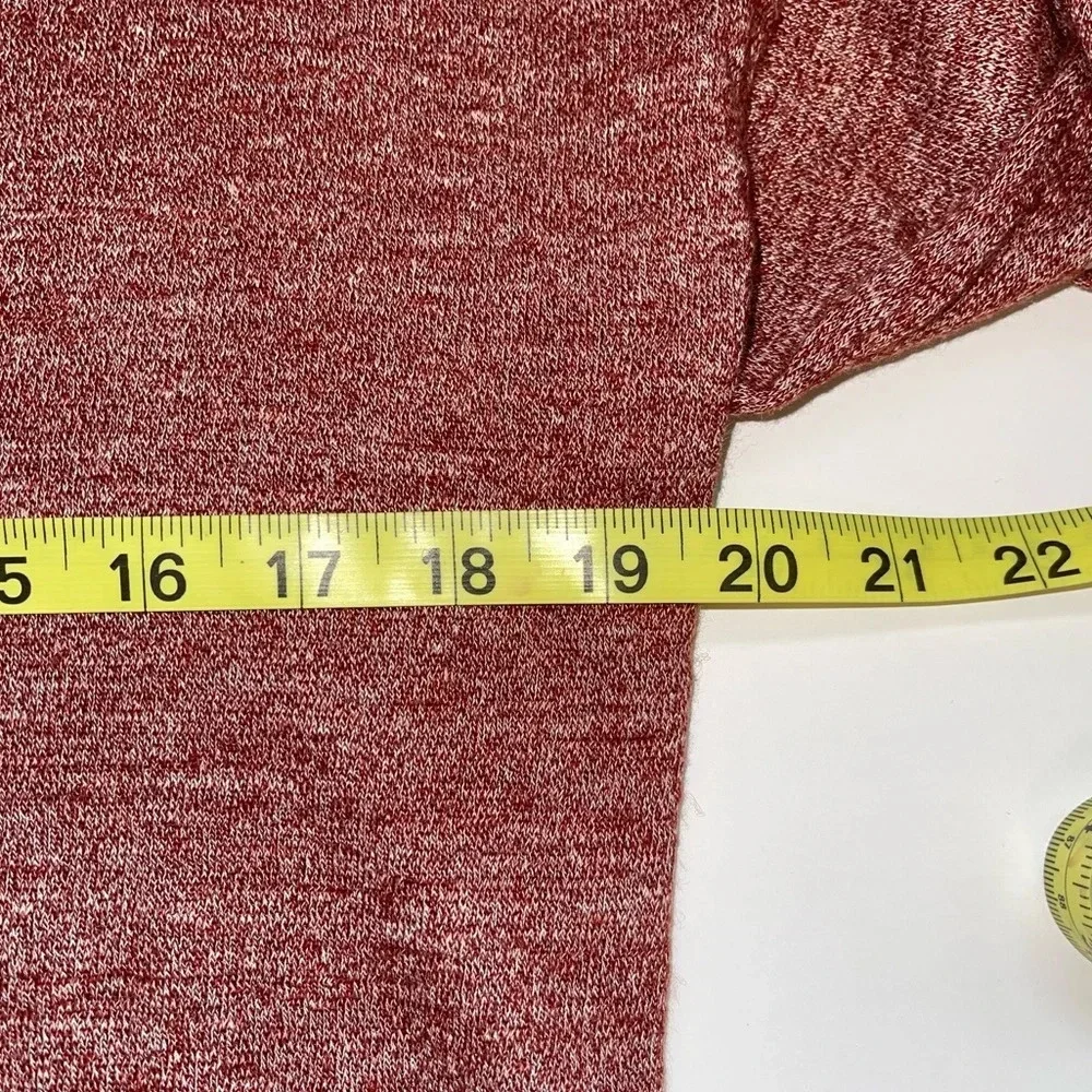 J. Crew Rust Orange Heathered Wool & Linen Blend V-neck Sweater Xsmall Women’s